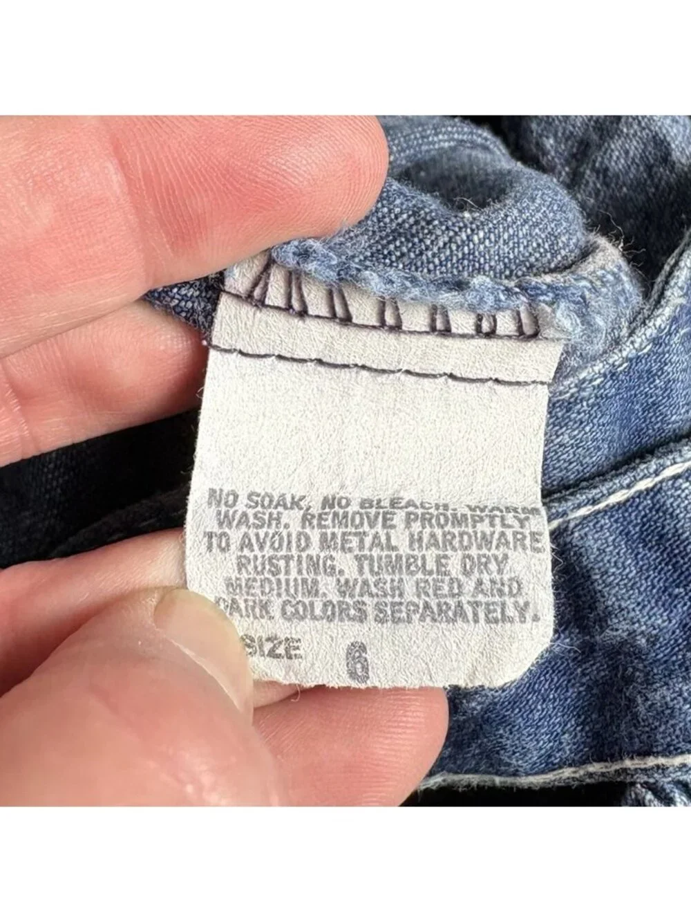 Vintage 80s OSHKOSH Girls Size 6 Blue Denim Overall Jumper Dress